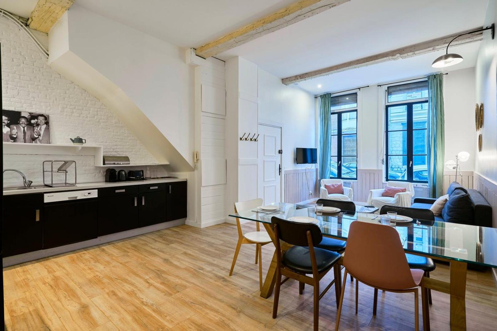 Old Lille: Charming Renovated Apartment Luaran gambar